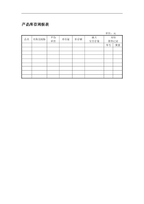 产品库存周报表