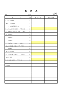 利润表模板(-附带公式-免费)