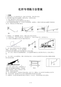 杠杆专项练习含答案