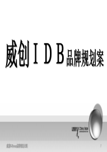 威创ＩＤＢ品牌规划案(1)