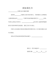 审车授权委托书