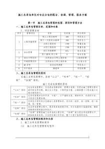 施工总承包单位对专业分包的配合、协调、管理、服务方案-secret