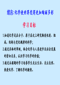 人教版九年级化学上册绪言化学使世界变得更加绚丽多彩