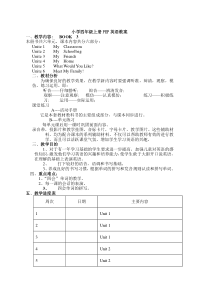 PEP四年级英语上册教案全册