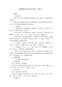 乳腺癌中医诊疗方案(1)汇总