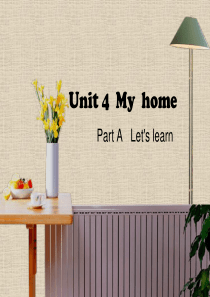 新版pep小学英语四年级上册-unit4-part-A-lets-learn