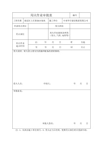 用火作业审批表(动火证标准格式)