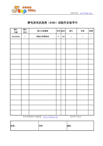 静电放电抗扰度ESD试验作业指导书