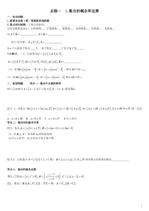 高中数学一轮复习精华版必修1-2