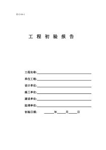 监理初验报告