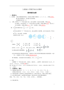 小学数学主要知识点(人教版)