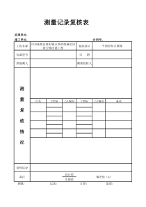 控制点复核表格