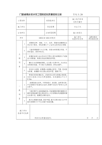 门窗玻璃安装分项工程检验批质量验收记录