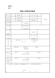 招士官政治考核表