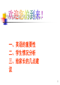 英语老师家长会(课堂PPT)