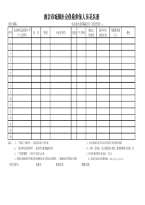 南京市城镇社会保险参保人员花名册