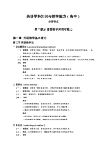 2020英语学科知识与教学能力(高中)必背