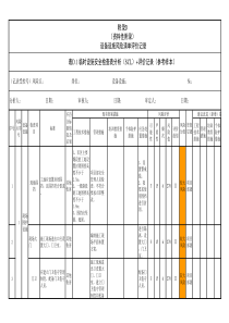 设备设施风险清单评价记录