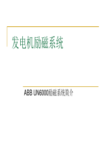 发电机UN6000励磁系统简介讲诉