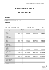 山东章鼓：XXXX年半年度财务报告 XXXX-07-29