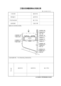 工程定位测量控制点交接记录