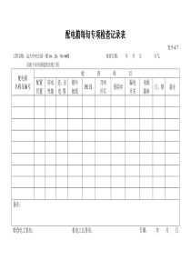 安05-04-7配电箱每旬专项检查记录表