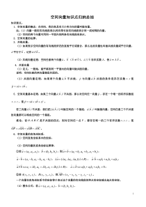 高中数学(理)空间向量知识点归纳总结及综合练习