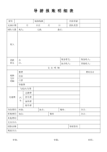 导游报账明细表