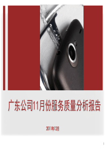 广东省11月份服务质量分析报告