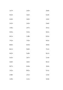 小学一年级十以内加减法