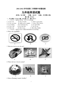 九年级下英语试题