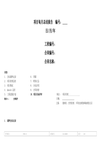 惠记中国建筑项目每月总结报告格式1