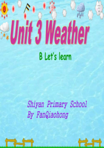 四年级下册Weather课件.ppt