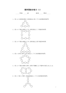 数阵图综合练习(1)