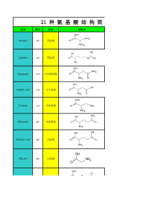 21-种-氨-基-酸-结-构-简-式