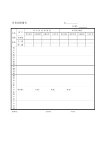 月份业绩报告