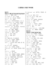 仁爱英语八年级下册单词表全