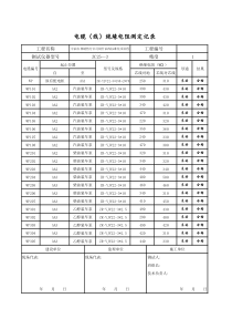 电缆绝缘记录