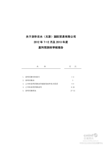 有限公司XXXX年7-12月及XXXX年度盈利预测的审核报告