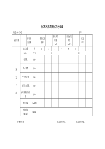 标准溶液标定记录