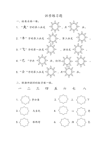 学前班识字写字练习题