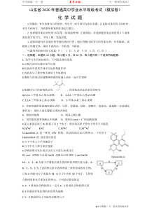 山东省新高考统一考试化学模拟卷word版(含答案)