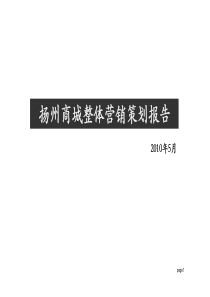 江苏扬州商城商业综合体整体营销策划报告84P_XXXX年5月