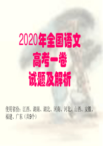 2020高考语文全国一卷试题解析