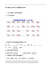 新人教版pep英语小升初题型复习资料