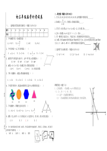 初三年级数学补考试卷