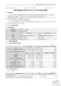 深康佳Ａ：XXXX年半年度报告摘要