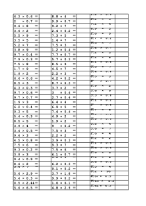 五年级上册小数乘法计算题