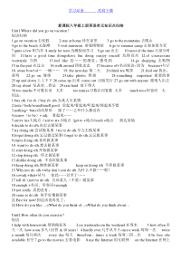 最新人教版八年级英语上册单元知识点总结Word版