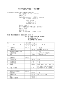 房地产项目概算编制表